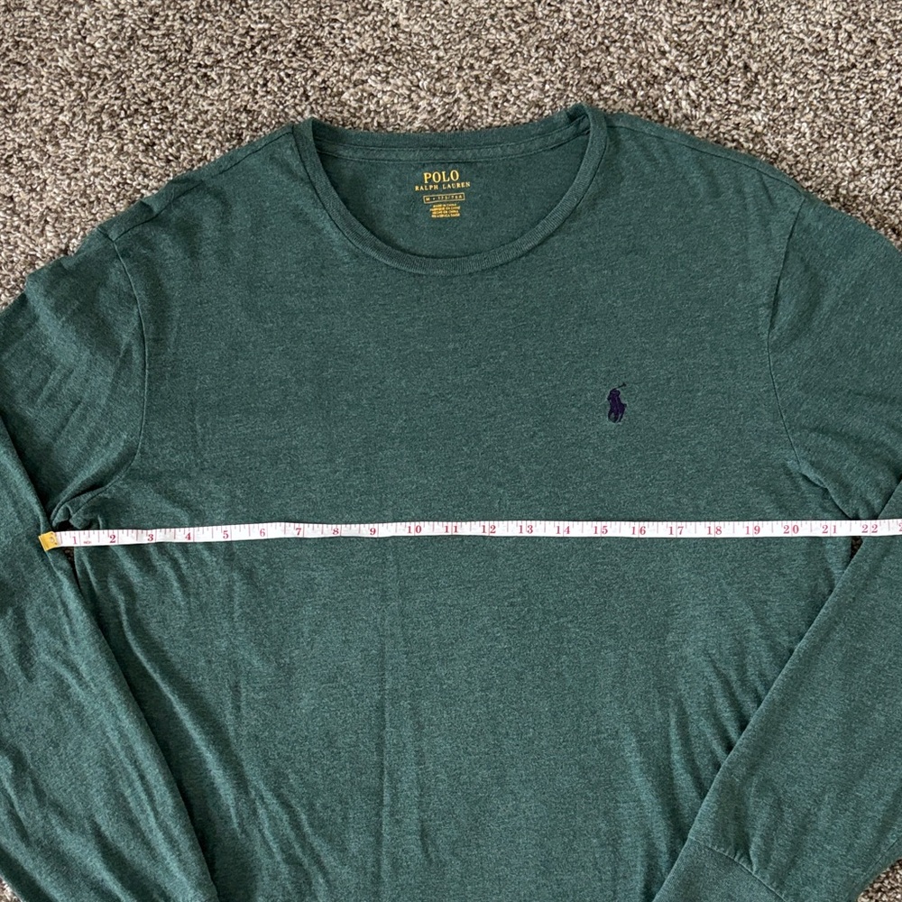 Polo by Ralph Lauren Men's Forest Green Long Sleeve Tee 100% Cotton Size M - Picture 5 of 13